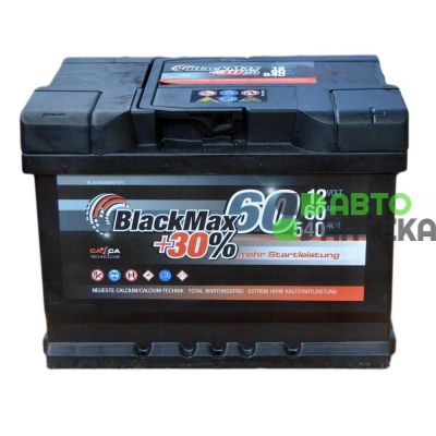Автомобильный аккумулятор BlackMax 6СТ-60Ah АзЕ 540A (EN) B4004