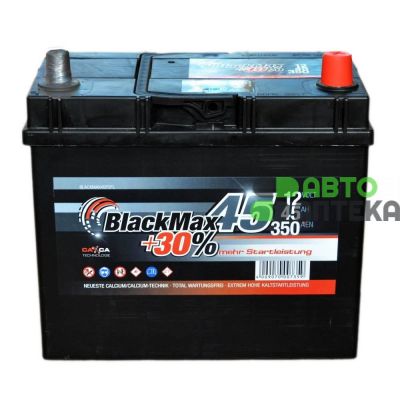 Автомобільний акумулятор BlackMax 6СТ-45Ah АзЕ ASIA 350A (EN) B4021 2018