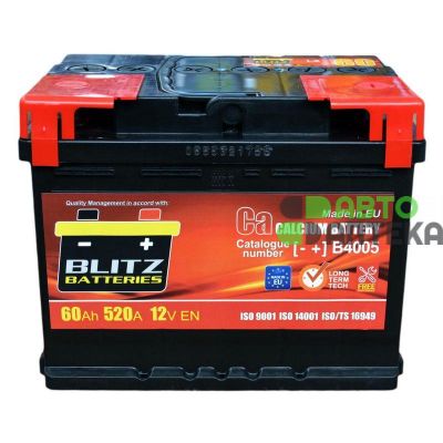 Автомобильный аккумулятор BLITZ BATTERIES 6СТ-60Ah АзЕ 520A (EN) B4005