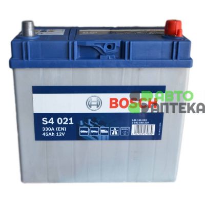Автомобильный аккумулятор BOSCH S4021 6СТ-45Ah АзЕ ASIA 330A (EN) 0092S40210