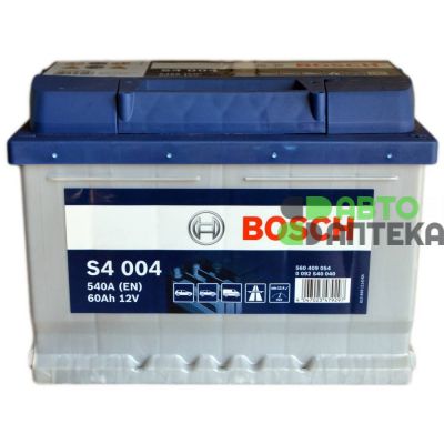 Автомобильный аккумулятор BOSCH S4004 6СТ-60Ah АзЕ 540A (EN) 0092S40040