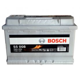 Автомобильный аккумулятор BOSCH S5008 6СТ-77Ah АзЕ 780A (EN) 0092S50080 2019