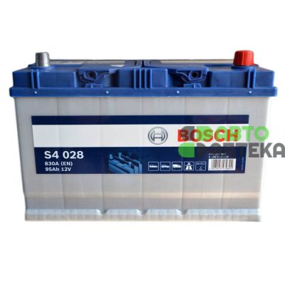 Автомобильный аккумулятор BOSCH S4028 6СТ-95Ah АзЕ ASIA 830A (EN) 0092S40280