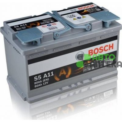 Автомобильный аккумулятор BOSCH AGM Start-Stop S5A11 6СТ-80Ah АзЕ 800A (EN) 0092S5A110