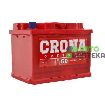 Автомобільний акумулятор CRONA 6СТ-60Ah АзЕ 500A (EN) 560 73 04