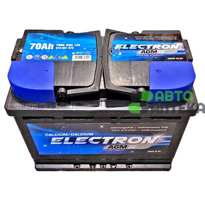 Автомобильный аккумулятор ELECTRON START-STOP AGM 6-СТ 70Ah АзЕ 760А (EN) 570901076