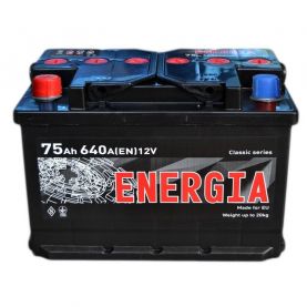 Автомобильный аккумулятор ENERGIA 6СТ-75Ah Аз 640A (EN)