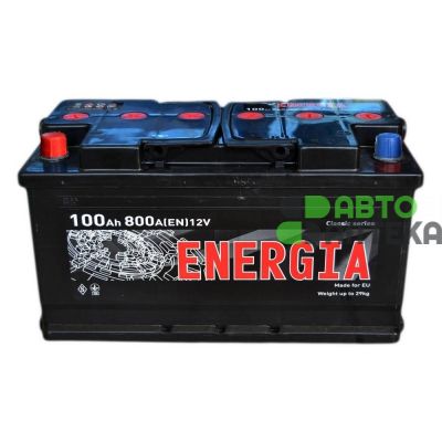 Автомобильный аккумулятор ENERGIA 6СТ-100Ah Аз 800A (EN)