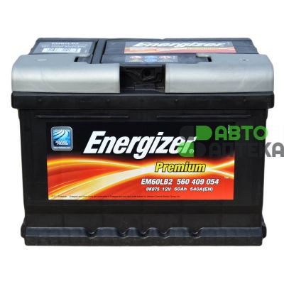 Автомобильный аккумулятор Energizer Premium 6СТ-60Ah АзЕ 540A (EN) 560409054