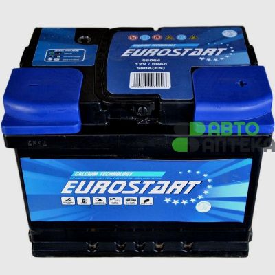 Автомобильный аккумулятор EUROSTART 6СТ-60Ah АзЕ 560A (EN)