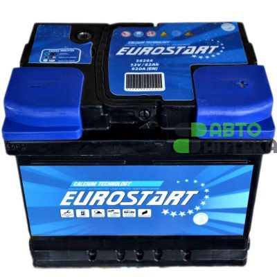Автомобильный аккумулятор EUROSTART 6СТ-62Ah АзЕ 620A (EN)