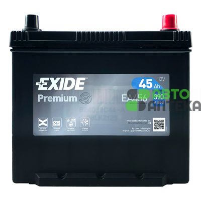Автомобільний акумулятор EXIDE Premium 6СТ-45Ah АзЕ ASIA 390A (EN) EA456