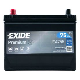 Автомобільний акумулятор EXIDE Premium 6СТ-75Ah Аз ASIA 630A (EN) EA755