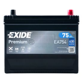Автомобильный аккумулятор EXIDE Premium 6СТ-75Ah АзЕ ASIA 630A (EN) EA754