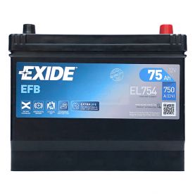 Автомобильный аккумулятор EXIDE START-STOP EFB 6СТ-75Ah АзЕ ASIA 750A (EN) EL754