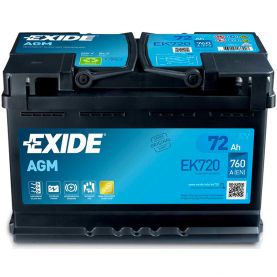 Автомобільний акумулятор EXIDE START-STOP AGM 6СТ-72Ah АзЕ 760 (EN) EK720