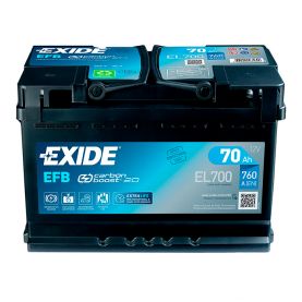 Автомобильный аккумулятор EXIDE Start-Stop EFB 6СТ-70Ah АзЕ 760A (EN) EL700