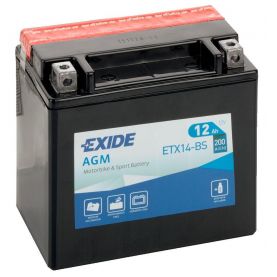 Мото акумулятор EXIDE AGM 6СТ-12Ah Аз 12В 200А (EN) ETX14-BS