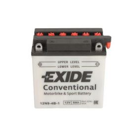 Мото акумулятор EXIDE CONVENTIONAL 6СТ-9Ah Аз 12В 85А (EN) 12N9-4B-1