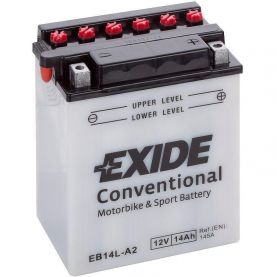Мото акумулятор EXIDE CONVENTIONAL 6СТ-14Ah АзЕ 12В 145А (EN) EB14L-A2