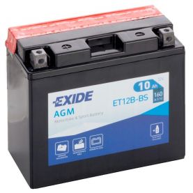 Мото аккумулятор EXIDE AGM 6СТ-10Ah АзЕ 12В 160А (EN) ET12B-BS