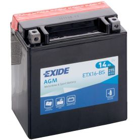 Мото аккумулятор EXIDE AGM 6СТ-14Ah Аз 12В 215А (EN) ETX16-BS