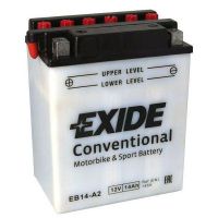 Мото аккумулятор EXIDE CONVENTIONAL 6СТ-14Ah Аз 12В 145А (EN) EB14-A2