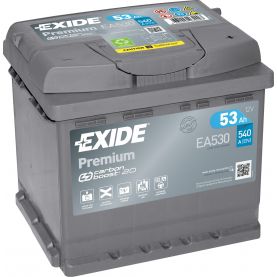Автомобильный аккумулятор EXIDE Premium Carbon Boost 2.0 6СТ-53Ah АзЕ 540A (EN) EA530