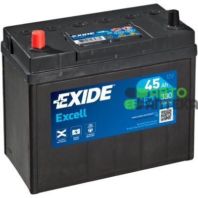 Автомобильный аккумулятор EXIDE Excell 6СТ-45Ah Аз ASIA 330A (EN) EB457