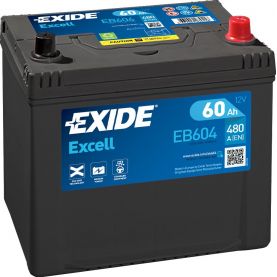 Автомобильный аккумулятор EXIDE Excell 6СТ-60Ah АзЕ ASIA 480A (EN) EB604