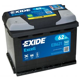 Автомобильный аккумулятор EXIDE Excell 6СТ-62Ah Аз 540A (EN) EB621