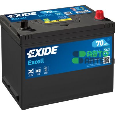 Автомобильный аккумулятор EXIDE Excell 6СТ-70Ah АзЕ ASIA 540A (EN) EB704