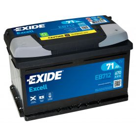 Автомобильный аккумулятор EXIDE Excell 6СТ-71Ah АзЕ 670A (EN) EB712