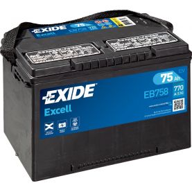 Автомобильный аккумулятор EXIDE Excell 6СТ-75Ah Аз ASIA 770A (EN) EB758
