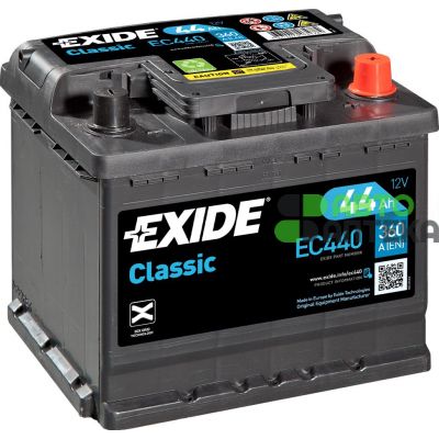 Автомобильный аккумулятор EXIDE Classic 6СТ-44Ah АзЕ 360A (EN) EC440