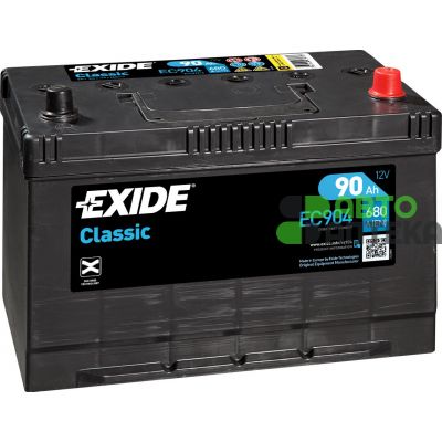 Автомобильный аккумулятор EXIDE Classic 6СТ-90Ah АзЕ ASIA 680A (EN) EC904