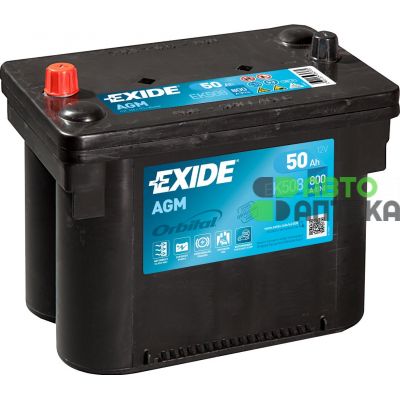 Автомобильный аккумулятор EXIDE Start-Stop AGM 6СТ-50Ah Аз  800A (EN) EK508