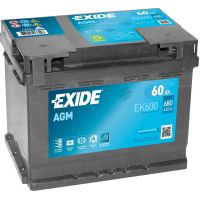 Автомобильный аккумулятор EXIDE Start-Stop AGM 6СТ-60Ah АзЕ 680A (EN) EK600