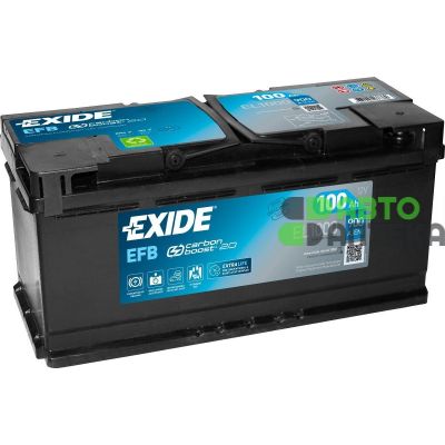 Автомобильный аккумулятор EXIDE EFB Carbon Boost 2.0 6СТ-100Ah АзЕ 900A (EN) EL1000