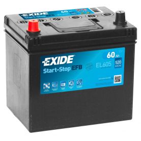 Автомобильный аккумулятор EXIDE Start-Stop EFB 6СТ-60Ah Аз ASIA 520A (EN) EL605