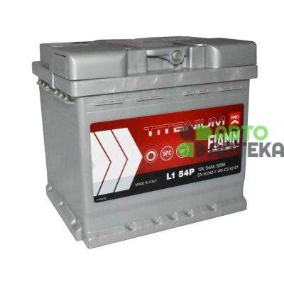Автомобильный аккумулятор FIAMM Titanium Pro 6СТ-54Ah АзЕ 520A (EN) 7905145