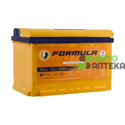 Автомобільний акумулятор FORMULA Professional 6СТ-60Ah АзЕ 600A (EN)