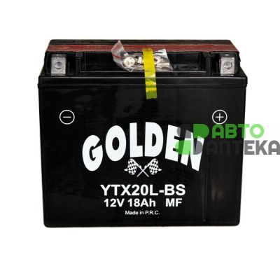 Аккумулятор мото GOLDEN 12V, 18Ah (YTX20L-BS)