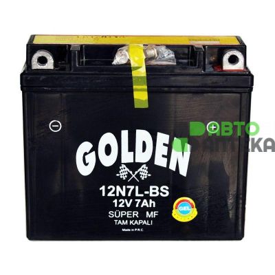 Аккумулятор мото GOLDEN 12V, 7Ah MF (YTX7A-BS)