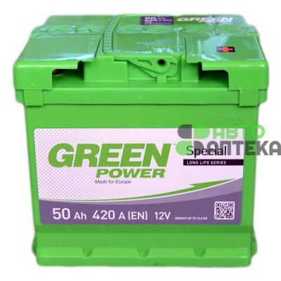 Автомобильный аккумулятор GREEN POWER 6СТ-50Ah АзЕ 420A (EN)