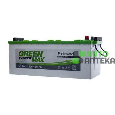 Автомобильный аккумулятор GREEN POWER MAX 6СТ-205Ah Аз 1400A (EN)