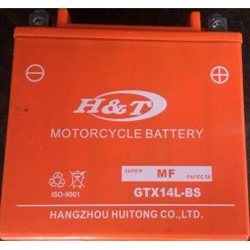 Батарея Мото H & T AGM 12V, 14Ah, (GTX14L-БС)
