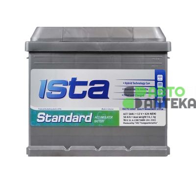 Автомобильный аккумулятор ISTA Standard 6СТ-50Аh АзЕ 420А 5500304209-1