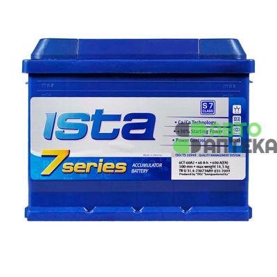 Автомобильный аккумулятор ISTA 7 Series 6СТ-60Ah Аз 600A 5606020250155
