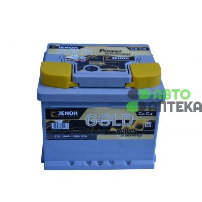 Автомобильный аккумулятор JENOX Gold 6СТ-50Ah Аз 500A (EN) R046621ZN 2018